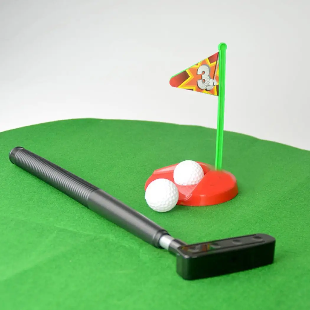 Забавная мини-игра Putter Golf мат набор зеленый Туалет развлечения