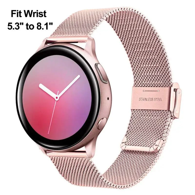 Cena Milanese Watchband do Samsung Galaxy Watch Active2 44mm 40mm Mesh pasek ze stali nierdzewnej pasek szybkiego uwalniania Active 2 bransoletka