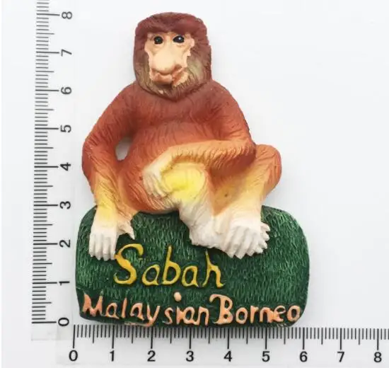 3D Малайзия Sabah Proboscis обезьяна магнит на холодильник сувениры холодильник магнитные наклейки украшение дома
