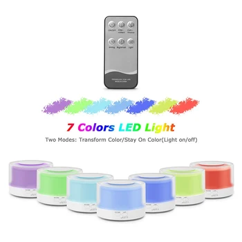 

700ML Remote Control Ultrasonic Air Humidifier Household Electric Aromatherapy Essential Oil Aroma Diffuser With 7 Color Lights