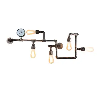 

Yiwa Vintage Water Pipe Wall Lamp Industrial Light for Bar Coffee Home Decor(No Light Source)
