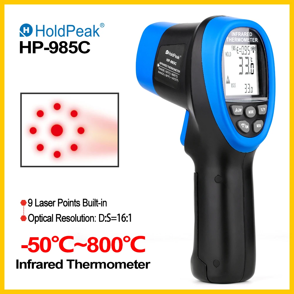 Holdpeak Infrared Thermometer Noncontact Temperature Meter Pyrometer