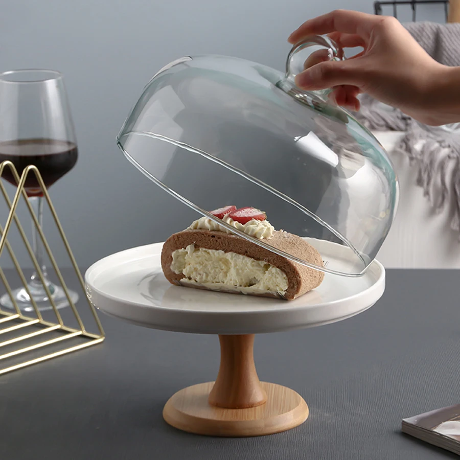Cloche à Fromage Sendez – Verre Et Porcelaine – Plateau Inclus – Diamètre 26,5 Cm