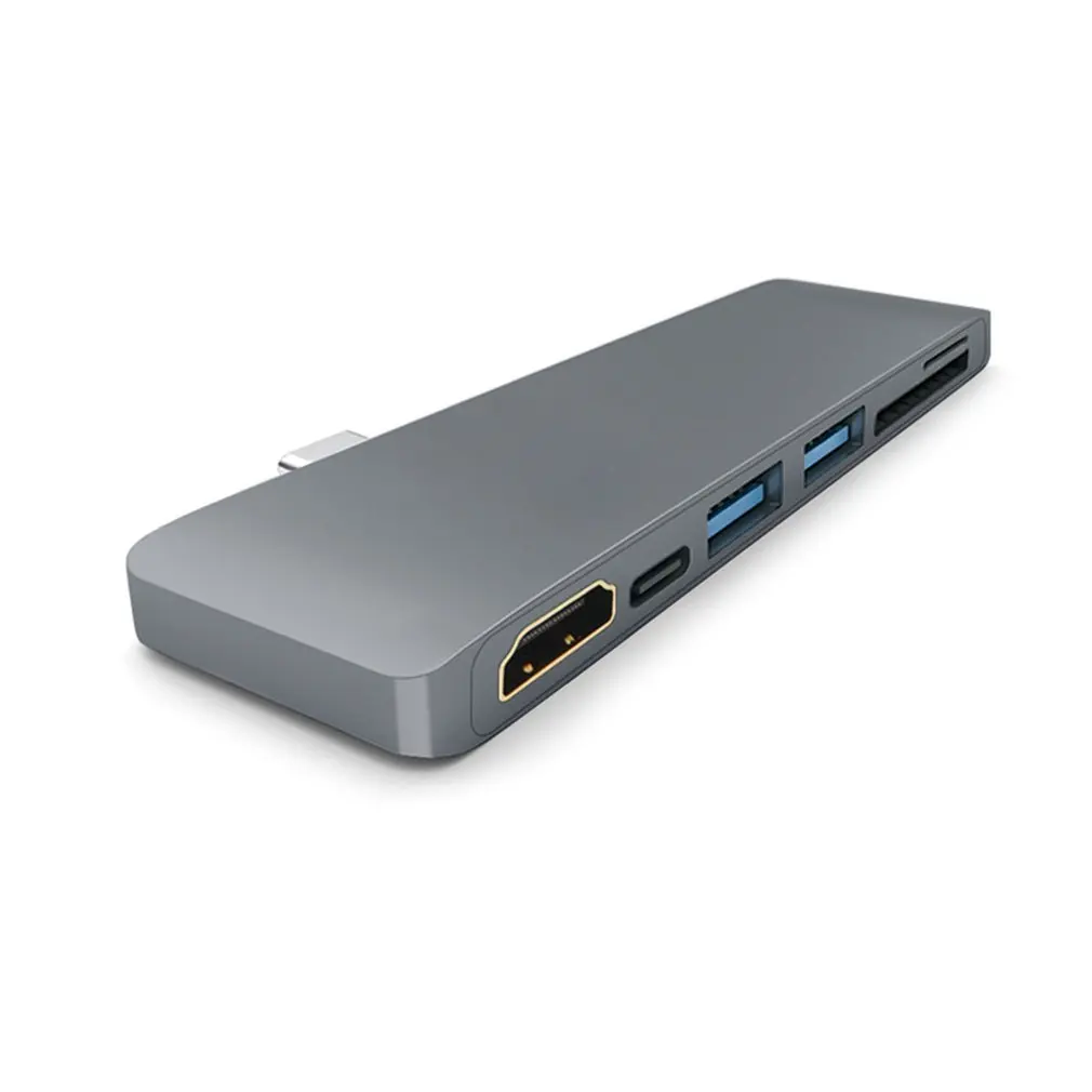 Высокопроизводительный ультра-тонкий портативный type-C-HDMI концентратор PD-power с безопасным цифровым/TF кард-ридером для ноутбука Macbook
