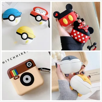 

3D Earphone Case For Airpods Pro Case Silicone Butt Cat Cartoon Headphone/Earpods Cover For Apple Air pods Pro 3 Case Keychain