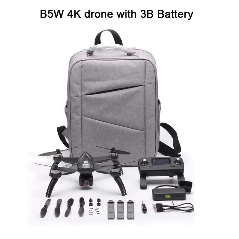 B5W Black 4K 3B Bag MJX Bugs 5W B5W gps бесщеточный Радиоуправляемый квадрокоптер с 5G 4K Wifi FPV камерой HD авто возврат Vs Hubsan H501S Профессиональный Дрон - Цвет: B5W Black 4K 3B Bag