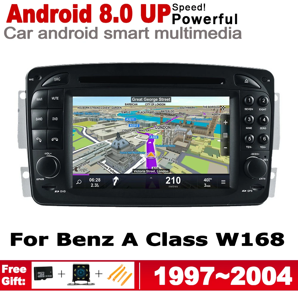 HD IPS DSP стерео Android 8 0 автомобильный DVD GPS Navi карта для Mercedes Benz A Class W16 1997 ~ 2004 NTG 2 DIN