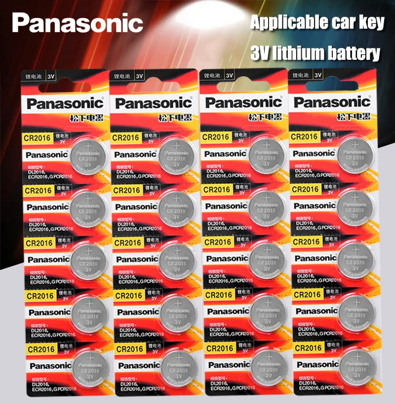 Panasonic Высокое качество литиевая батарея 20 шт./лот 3V li-ion cr2016 Кнопка часы монета