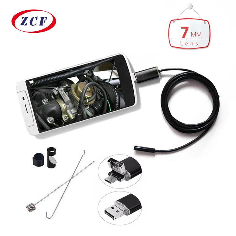 Mini cámara endoscopio 1 m/2 m/3.5 m/5 M/10 m PC Android 7mm lente borescope inspección impermeable micro OTG USB endoscopio Cámara