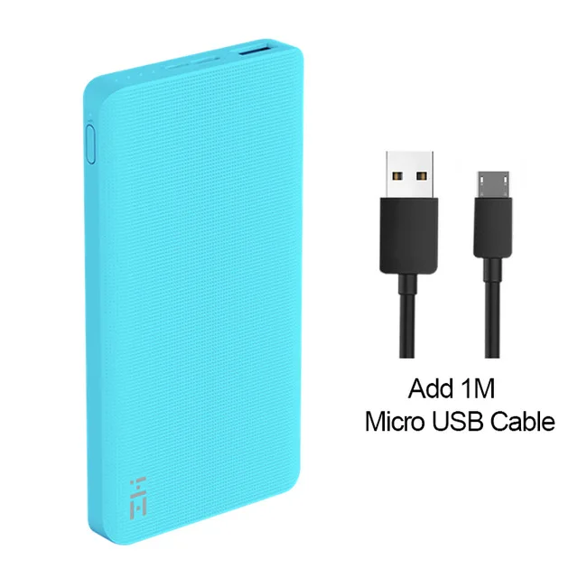 ZMI Mi power Bank 10000mAh power Pank внешний аккумулятор Портативная зарядка Быстрая зарядка Двусторонняя Быстрая зарядка power bank - Цвет: White Micro Cable