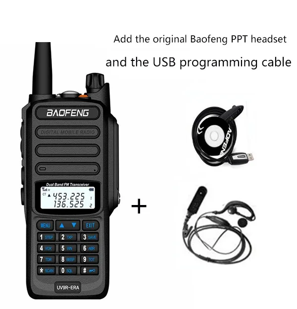 Top IP68 waterproof uv 9r plus 20w ERA walkie talkie long range 30km car cb ham radio hf transceiver UHF radio station 5