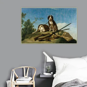

Citon Francisco Goya《Dogs On The Leash》Canvas Art Oil Painting Artwork Poster Picture Wall Background Decor Home Decoration