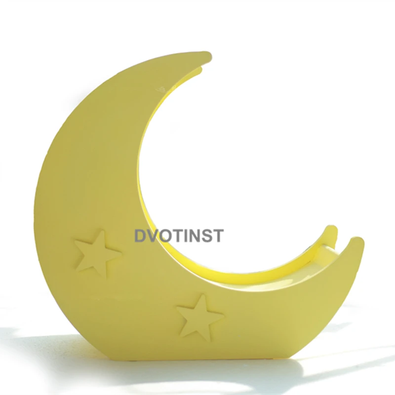 

Dvotinst Newborn Photography Props for Baby Wood Moon Props Posing Wooden Bed Fotografia Accessories Studio Shoots Photo Props