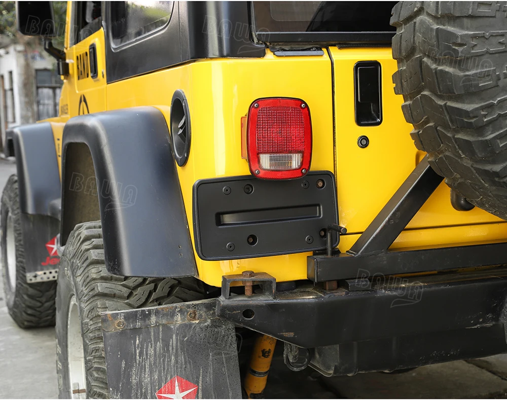 BAWA держатель номерного знака Кронштейн черный пластик для Jeep Wrangler TJ 1997-2006 ABS Кронштейн номерного знака