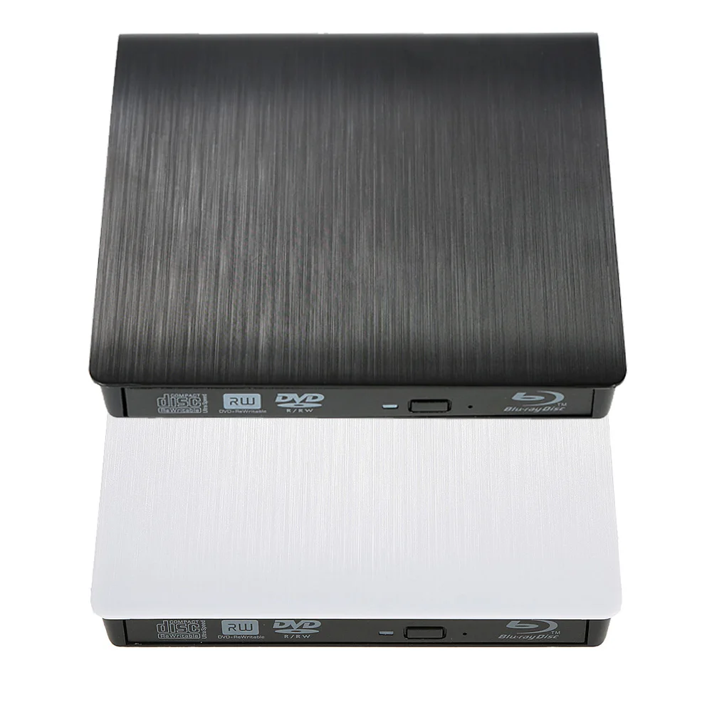 Ультра тонкий внешний диск DVD-RW USB 3,0 Писатель горелки BD-ROM 3D Blu-Ray плеер для Linux Windows Mac OS черный