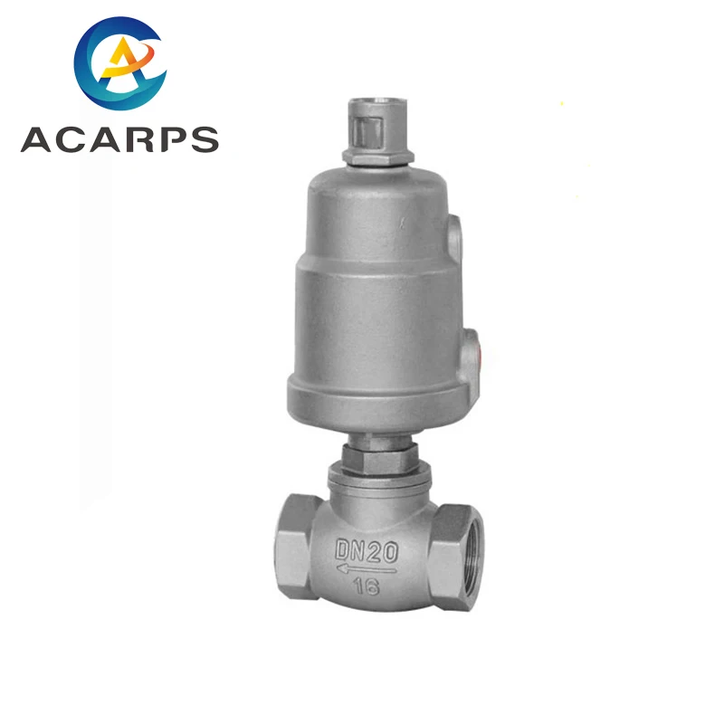 

3/4" 304 Stainless Steel T-type Pneumatic Thread Globe Valve For Neutral Gas Air