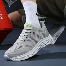 

2021 Fashion Sneakers Lightweight Men Casual Shoes Breathable Male Footwear Lace Up Walking Shoe Mujer Tenis Masculino Mujer