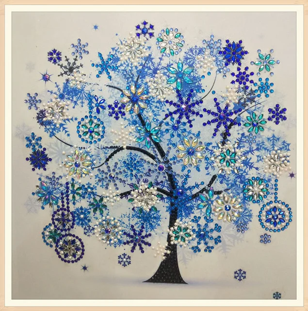 High Quality 5D DIY Diamond Embroidery Spring Summer Autumn Winter Seasonal Flower Tree Shape Special Shape Diamond Painting 