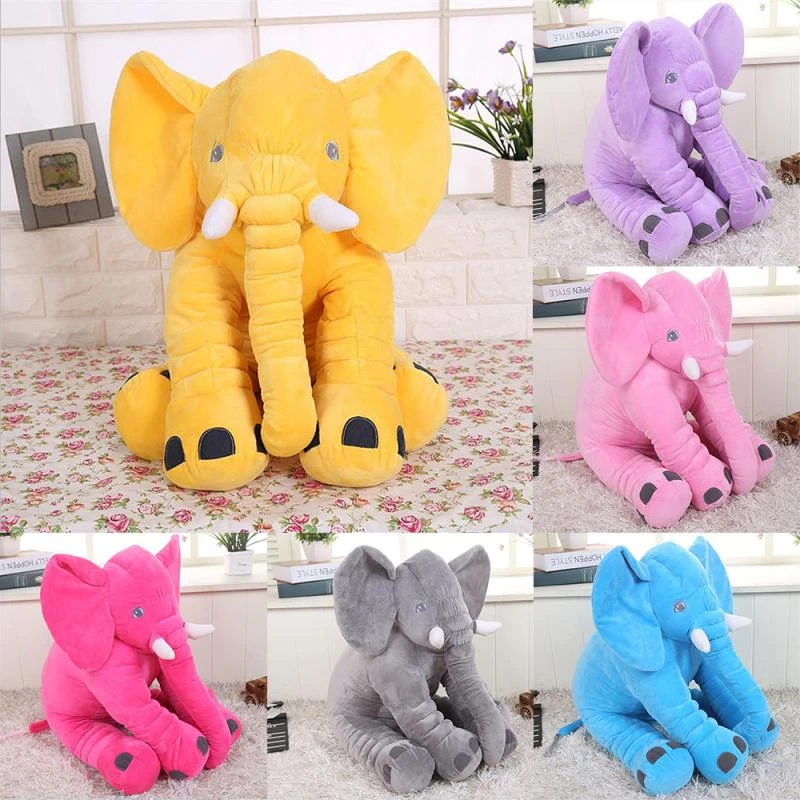 Poupee Elephant En Peluche De Grande Taille 30 40cm 60cm Jouet Pour Enfants Coussin De Dos De Couchage Mignon Poupee D Accompagnement Pour Bebe Cadeau De Noel Aliexpress