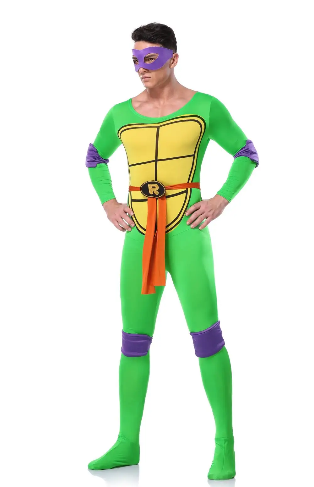 Костюм воина из аниме «Черепаха-ниндзя» для взрослых и мужчин; костюм зеленого ниндзя на Хэллоуин; карнавальный костюм с поясом из раковины черепахи; карнавальные вечерние костюмы