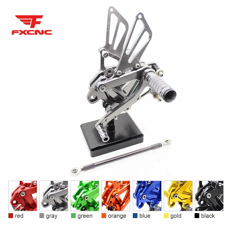 Для KAWASAKI Ninja ZX6R ZX636 1999-2002 CNC алюминиевый сплав мотоцикл подножка для ног Педаль peg Rearset задний Набор