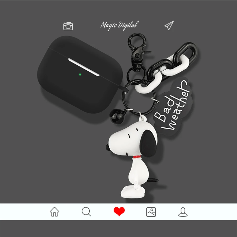 C Милый декоративный силиконовый чехол для Apple Airpods Pro 3rd чехол Bluetooth наушники аксессуары Беспроводная гарнитура чехол сумка брелок - Цвет: C