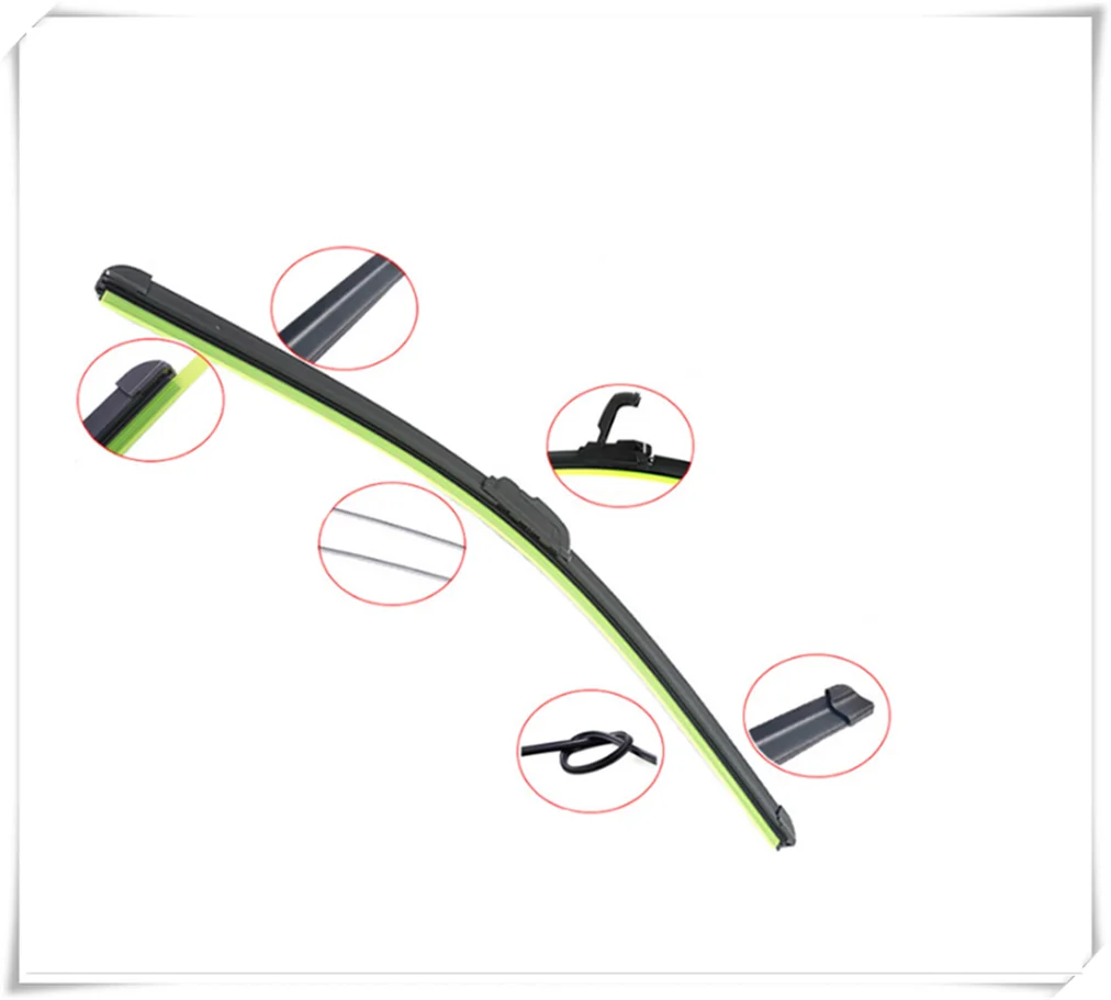 Universal U-shaped soft frameless bracketless car windshield wiper blade for BMW X7 X1 M760Li 740Le iX3 i3s i3 635d 120d 120i
