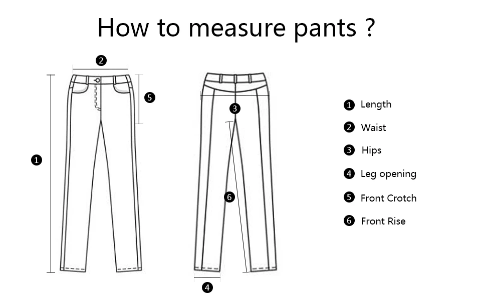 裤子测量方法