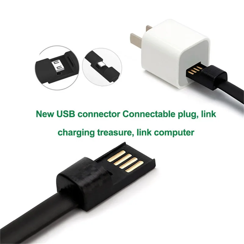 Браслет плоский провод 8-контактный usb-кабель для зарядки данных Шнур для iPhone X 8 7plus ipad для Xiaomi Redmi Samsung Micro USB кабель