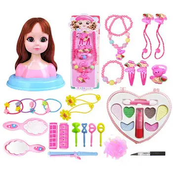

Girls Princess Styling Head Doll Playset Children's Dressing Doll Makeup Set Beauty And Fashion Accessories Pretend Play Girl