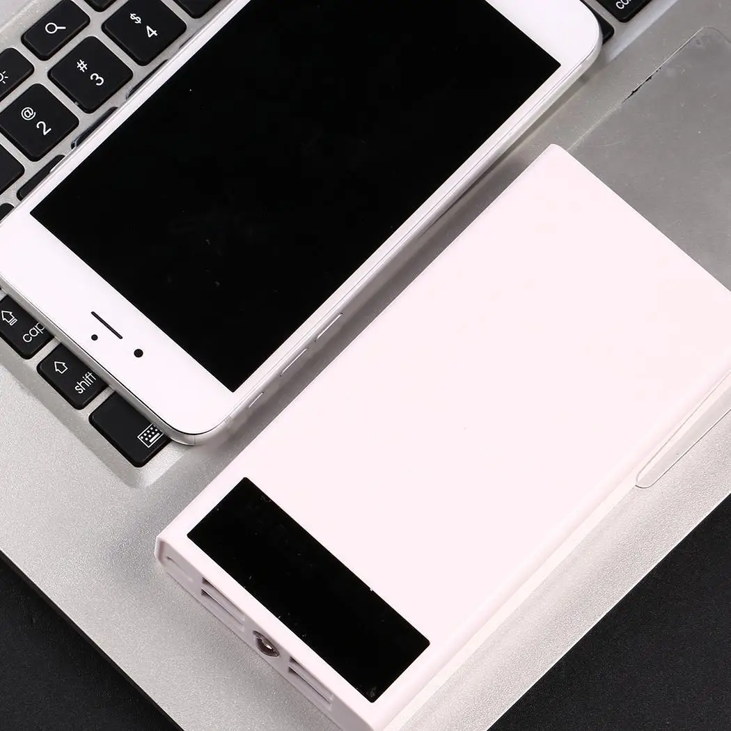 Прочный практичный 4 usb порта светодиодный 5 V/2A цифровой аккумулятор для зарядки power bank дисплей мощность 5 V/2A чехол для банка