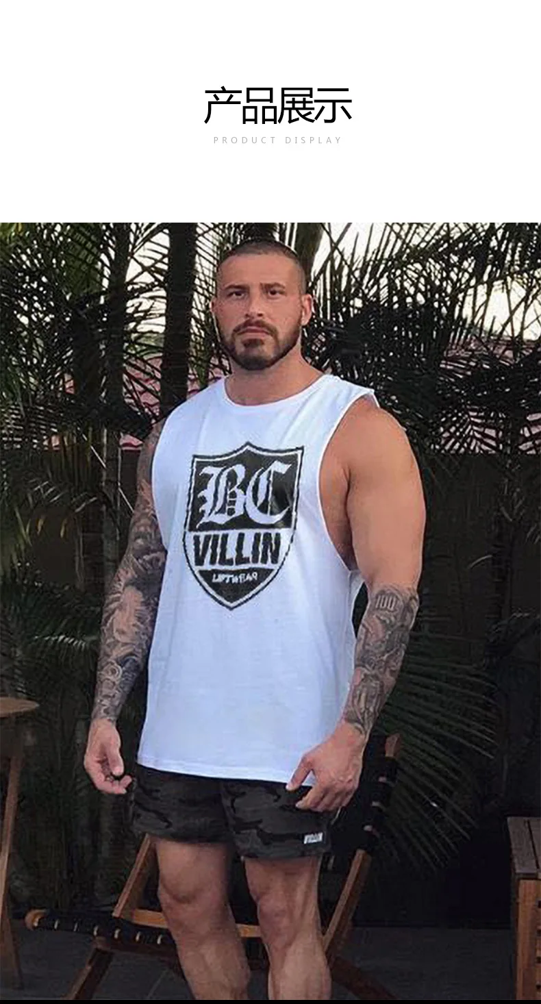 Muscle Brother, стиль, мужской жилет для фитнеса, чистый хлопок, поглощающий пот, спортивный костюм Хана, летний тренировочный костюм в европейском и американском стиле