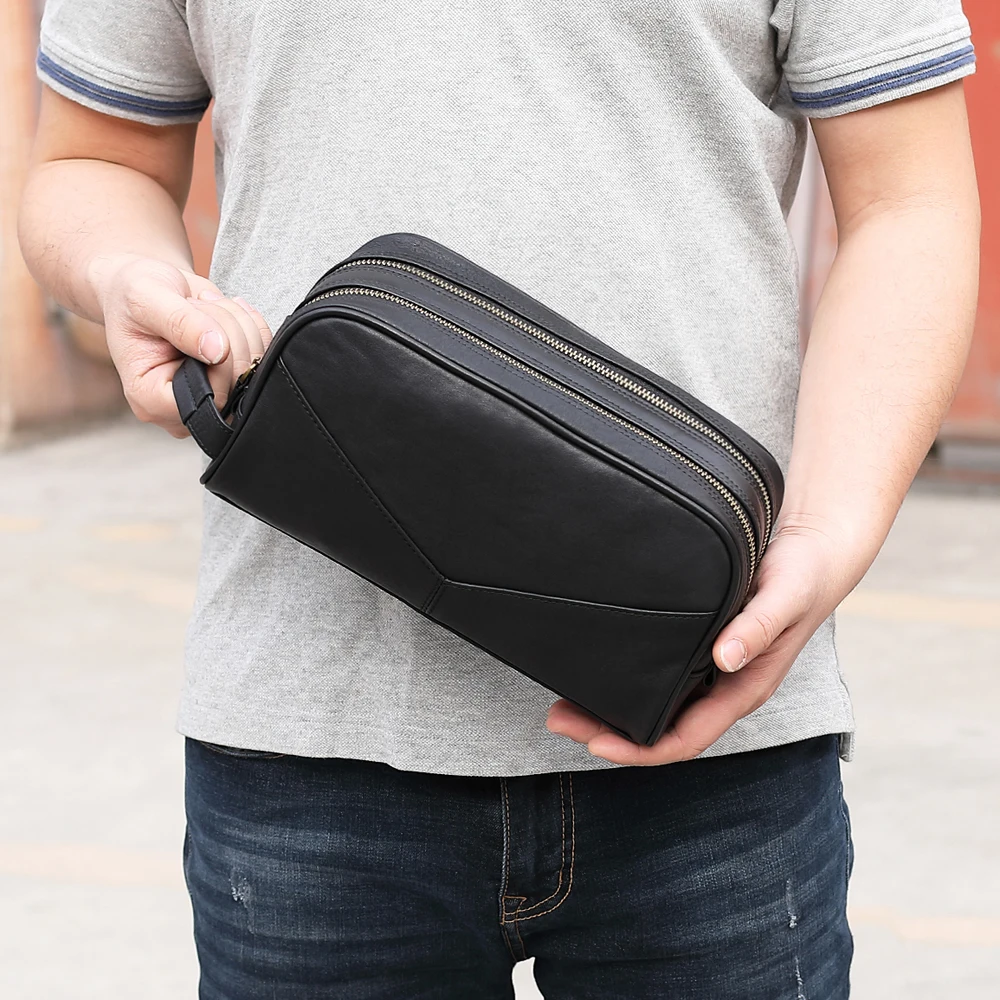 Мужские дорожные комплекты для бритья из натуральной кожи портативный