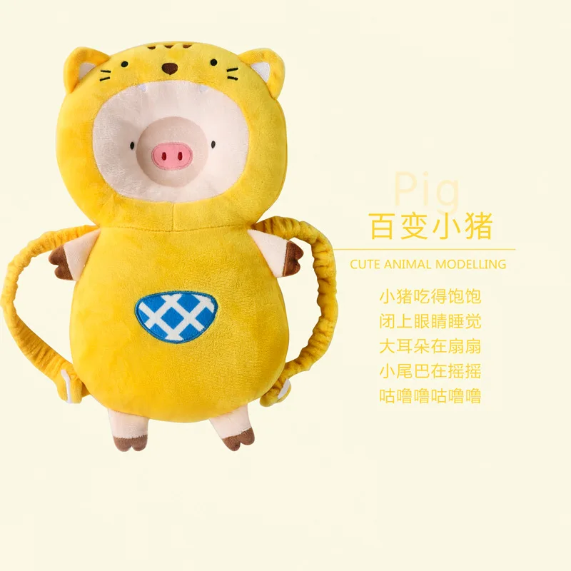 Piglet (super soft) Детская осенняя подушка для малышей, зимняя фланелевая детская подушка для головы, детская подушка для обучения ходьбе, защитная подушка для головы, безопасная защита - Цвет: Piglet (super soft)