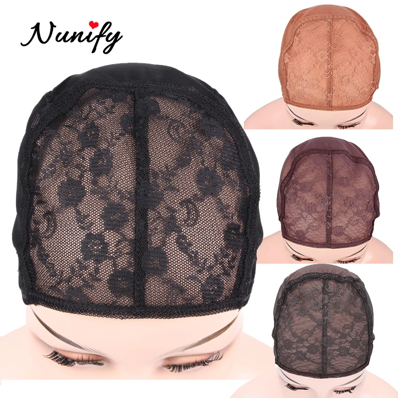 Nunify Adjustable Stretch Swiss Lace Wig Caps For Making Wigs XL/L/M/S