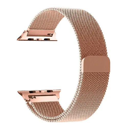 Миланский ремешок для apple watch Band 44 мм/40 мм iWatch band 42 мм/38 мм браслет из нержавеющей стали Миланская петля apple watch 4 3 2 1 - Цвет ремешка: light gold