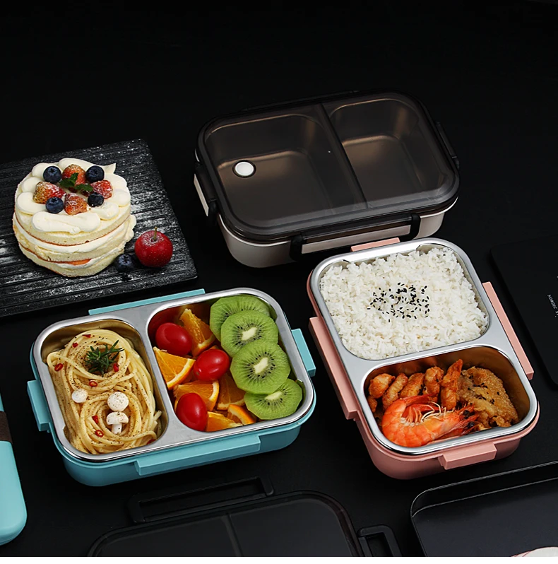 WORTHBUY японский детский Ланч-бокс герметичный Bento box 304 контейнер для еды из нержавеющей стали для детей школьная коробка для еды
