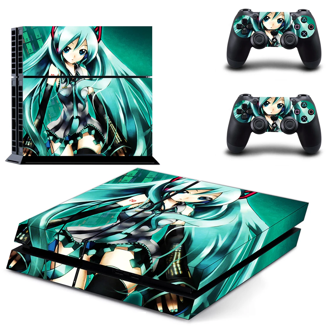 Мультфильм девушка стиль наклейка кожи наклейка для PS4 Playstation 4 консоли пленка+ 2 шт. контроллеры защитный чехол DPTM2433