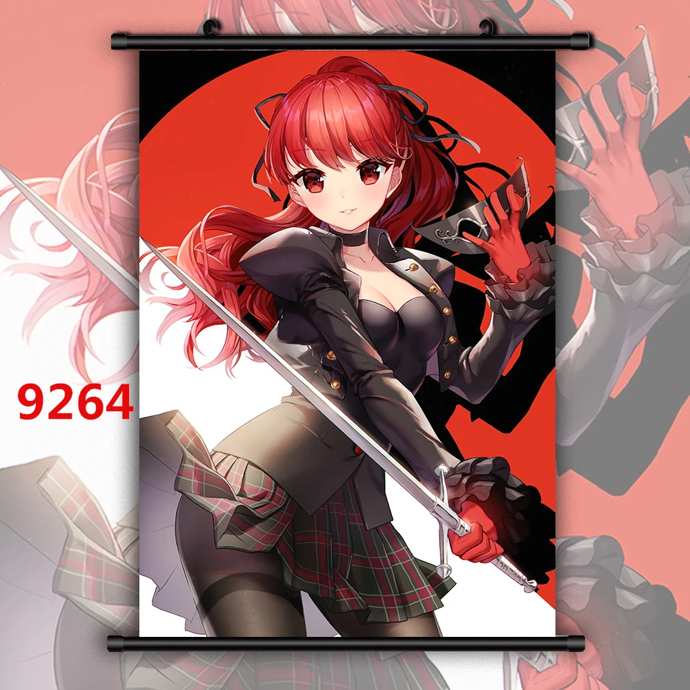 9264 Persona 5 Королевский Yoshizawa Касуми Фантом вор Аниме Манга настенный плакат свиток - Цвет: 9264
