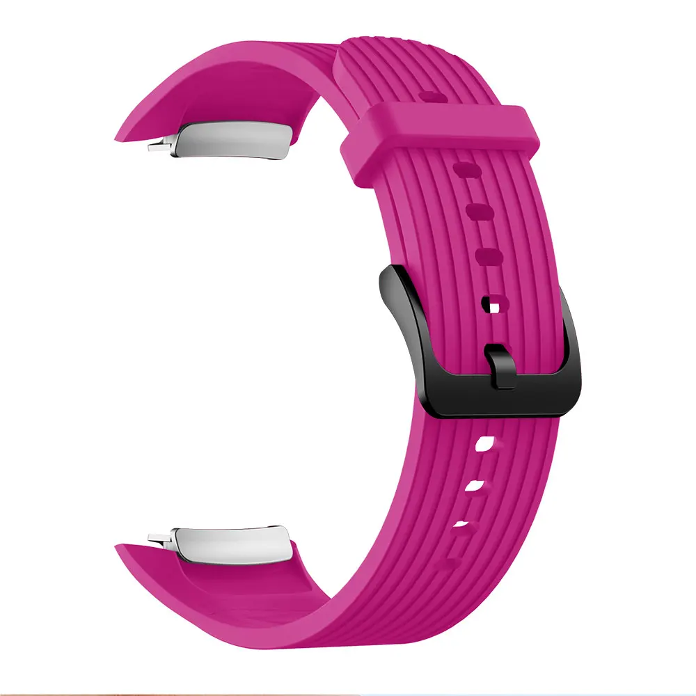 Purple Силиконовый ремешок для часов samsung Fit2 SM-R360 сменный ремешок для samsung gear Fit 2 Pro Band с металлической пряжкой - Цвет ремешка: Purple