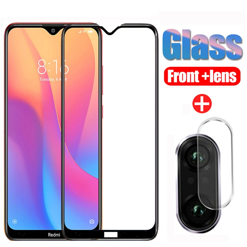 2-в-1 Камера Стекло для Redmi Note 8t закаленное Стекло Экран протектор для Redmi Note 8 8 Pro Remi(Реми), "конский хвост", 8 Note 8t Стекло - Цвет: Прозрачный