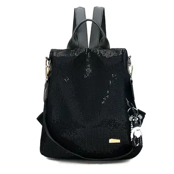 

Women's Backpack 2020 New Fashion Trend Sequins Backpack Casual Wild Multi-purpose Travel Backpack Soft Large Capacity Bag