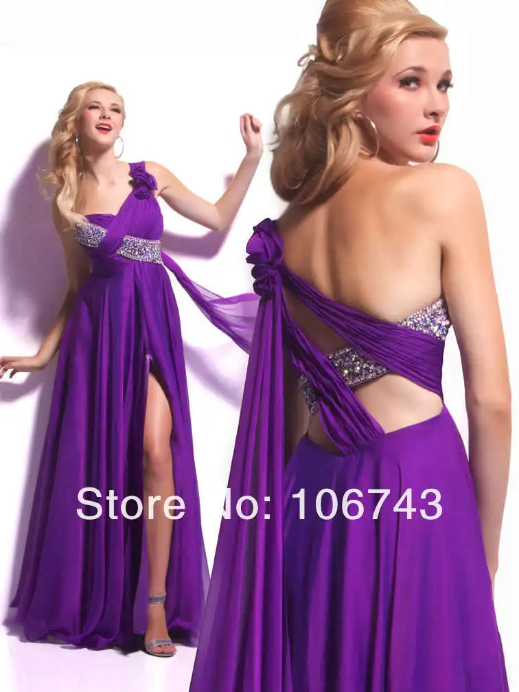 Новая мода, vestidos, официальное платье, сексуальное, для невесты, длинное, украшенное кристаллами, из фиолетового шифона, Выпускные Платья для подружек невесты - Цвет: Фиолетовый