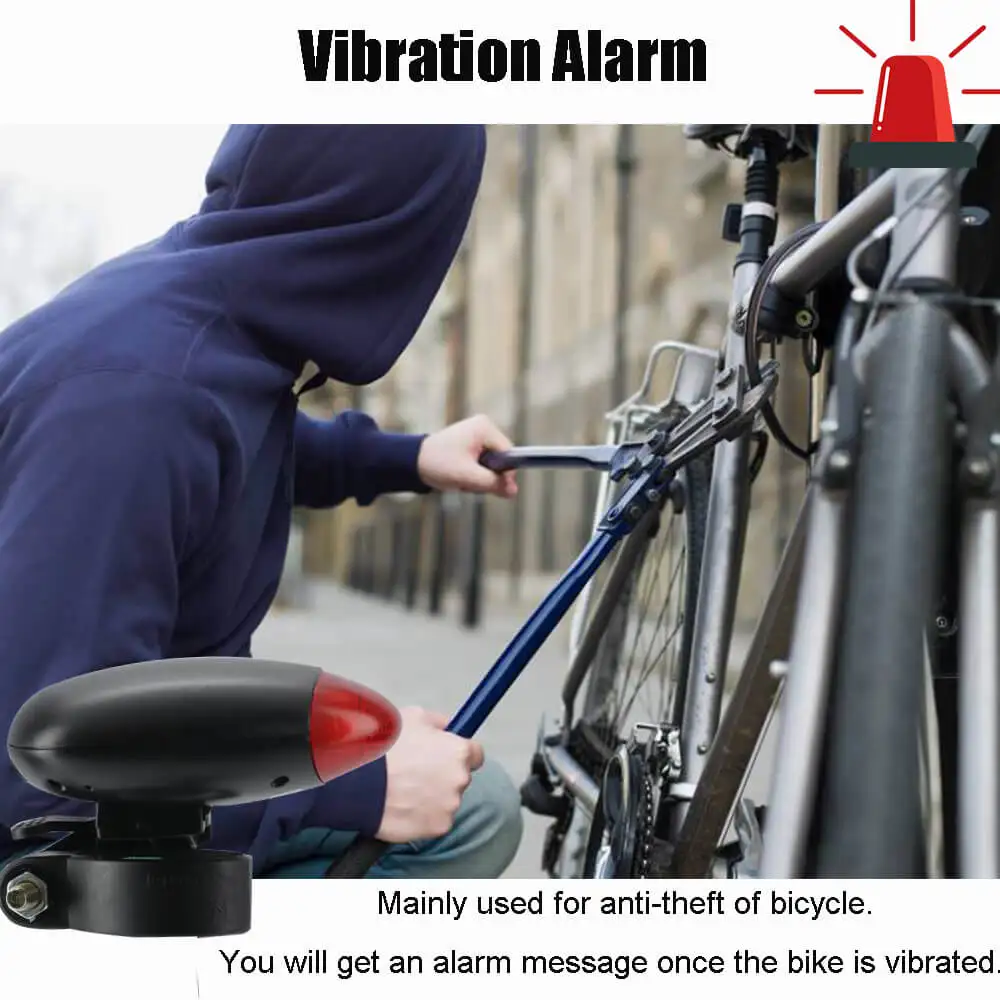 GPS Tracker Bike Waterproof Taillight Design Vibrate Drag Alarm Mini GPS Tracker for Bike Bicycle Geo-fence SOS Free APP