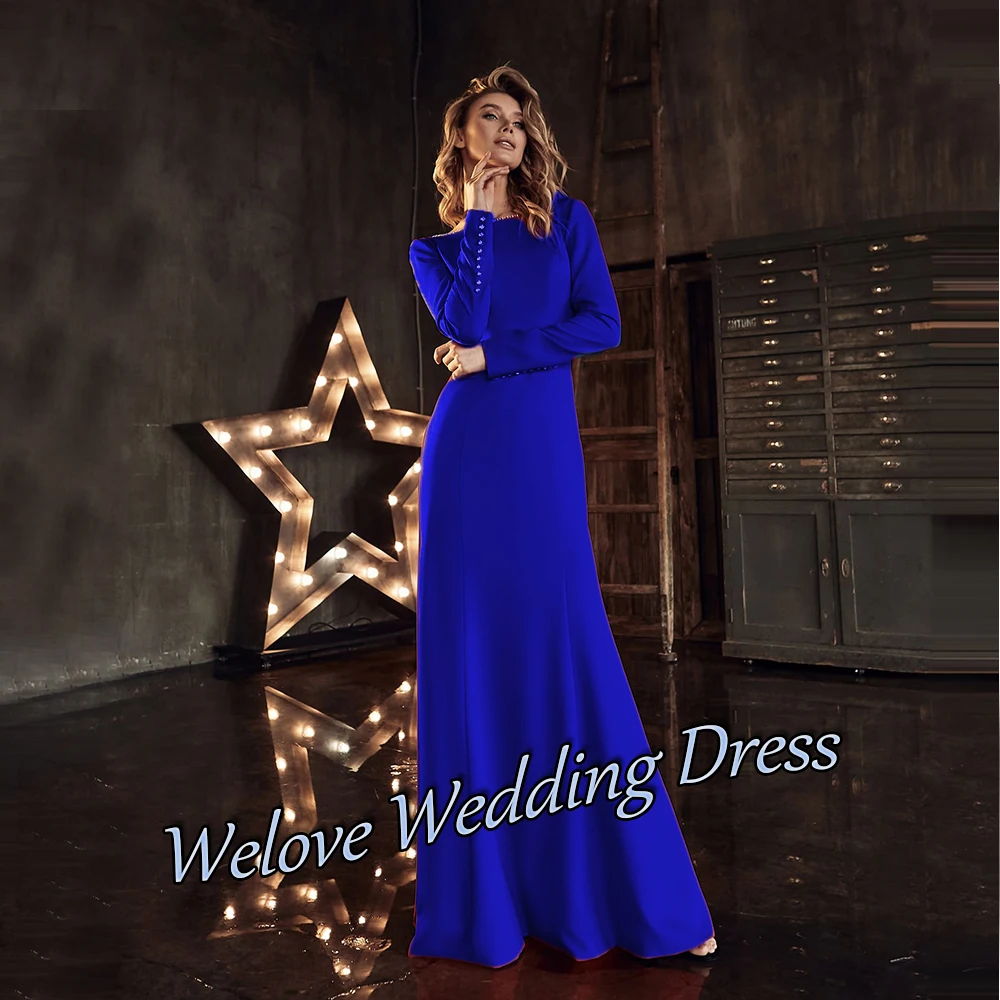 Elegant Wedding Guest Dress For Woman Civil Mother Of The Bride With Long Sleeves Backless Floor Length Formal A Line Custom