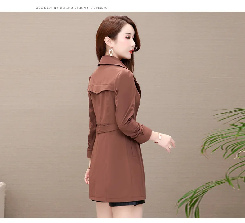 Тренч Для женщин осень Стиль Slim Fit для похудения, модные рубашки с короткими высота Однобортный Популярные одноцветные женские босоножки с застежкой Цвет пальто модные детские носки