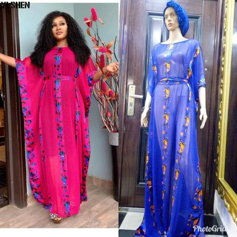 African Dresses For Women Dashiki African Clothes Bazin Africa Clothing Plus Size Print African Dress New Diamond Ankara Dresses 04