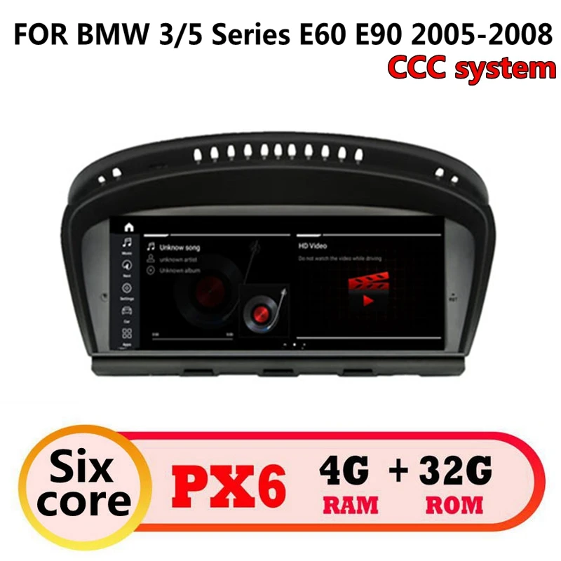 

Android 9.0 PX6 4+32GB Car DVD Player Headunits Radio Stereo For BMW 3/5 series E60 E90 CCC system GPS Navigation