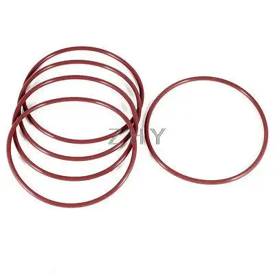 

5 Pcs 100mm x 3.5mm Rubber O Type Sealing Ring Gasket Grommets Red