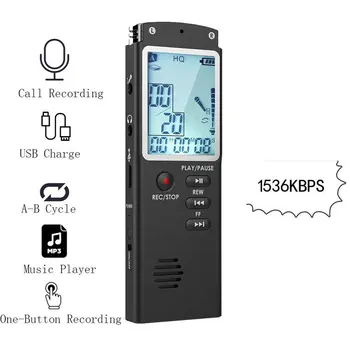 

Portable Digital Voice Recorder Voice Activated Digital Sound Audio Recorder Recording Dictaphone MP3 Player